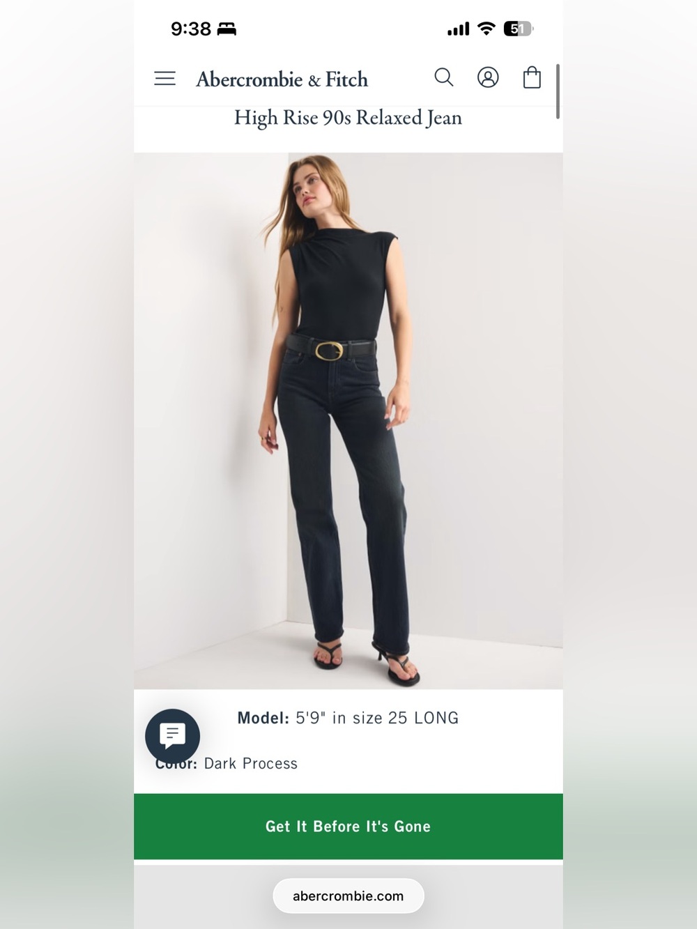 Abercrombie & Fitch Black Ultra High-Rise Relaxed Jeans - '90s Style